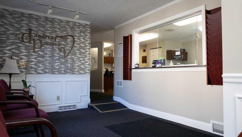 Dental office reception desk