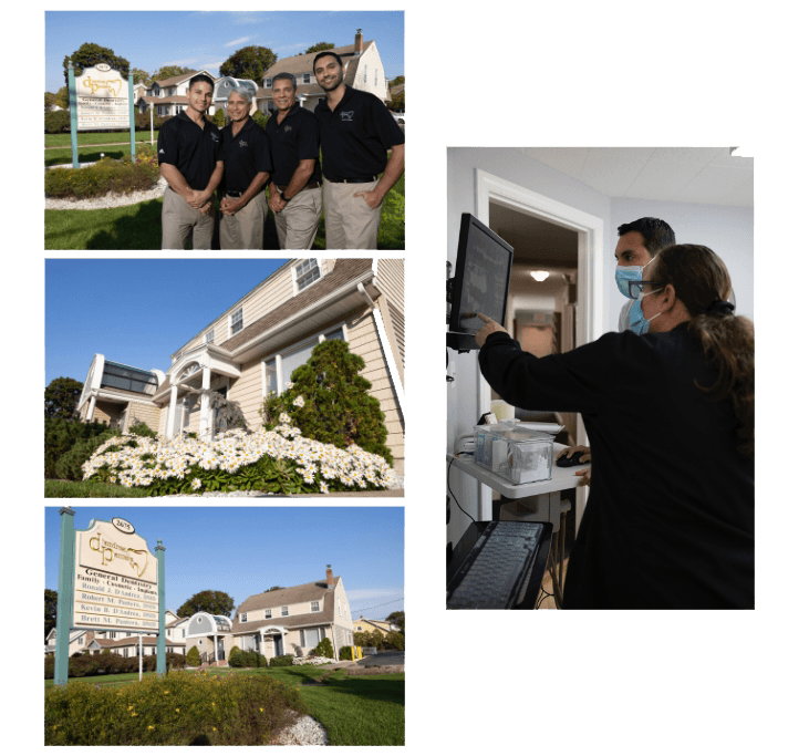 Collage of Hamden dentists and dental office images