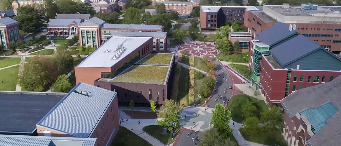 Aerial view of dental school