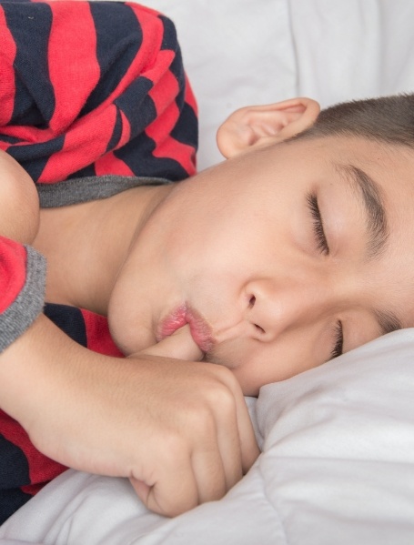 Older child sucking them before treatment for non-nutritive habits