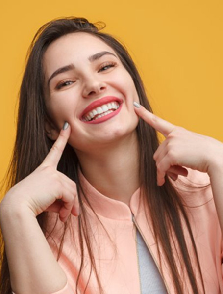 Lady smiles radiantly