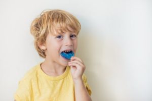 child with mouthguard