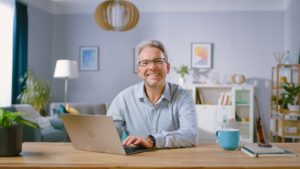 middle aged man smiling