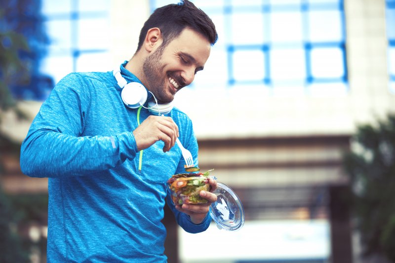 A man enjoying some keto diet foods