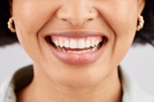 Woman smiling